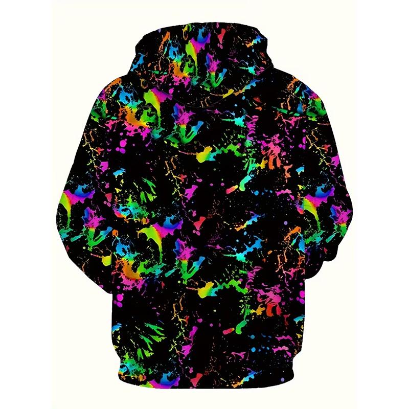 Cool Vintage Dragon Pattern Print Hoodie Men's Clothing Hip Hop Personality Streetwear Cow Stripe Funny Pullover Coat Novel