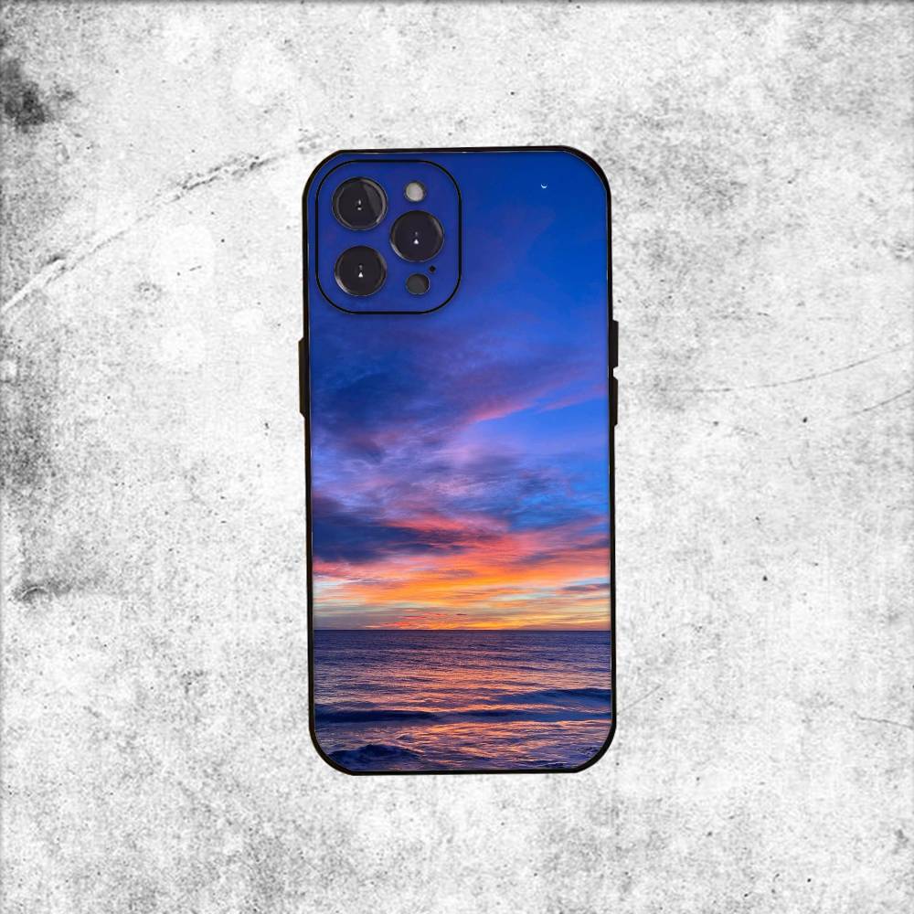 natural landscape Phone Case Silicone black Soft For IPhone 17,16,15,14,13,12,11,SE,Plus Pro Max