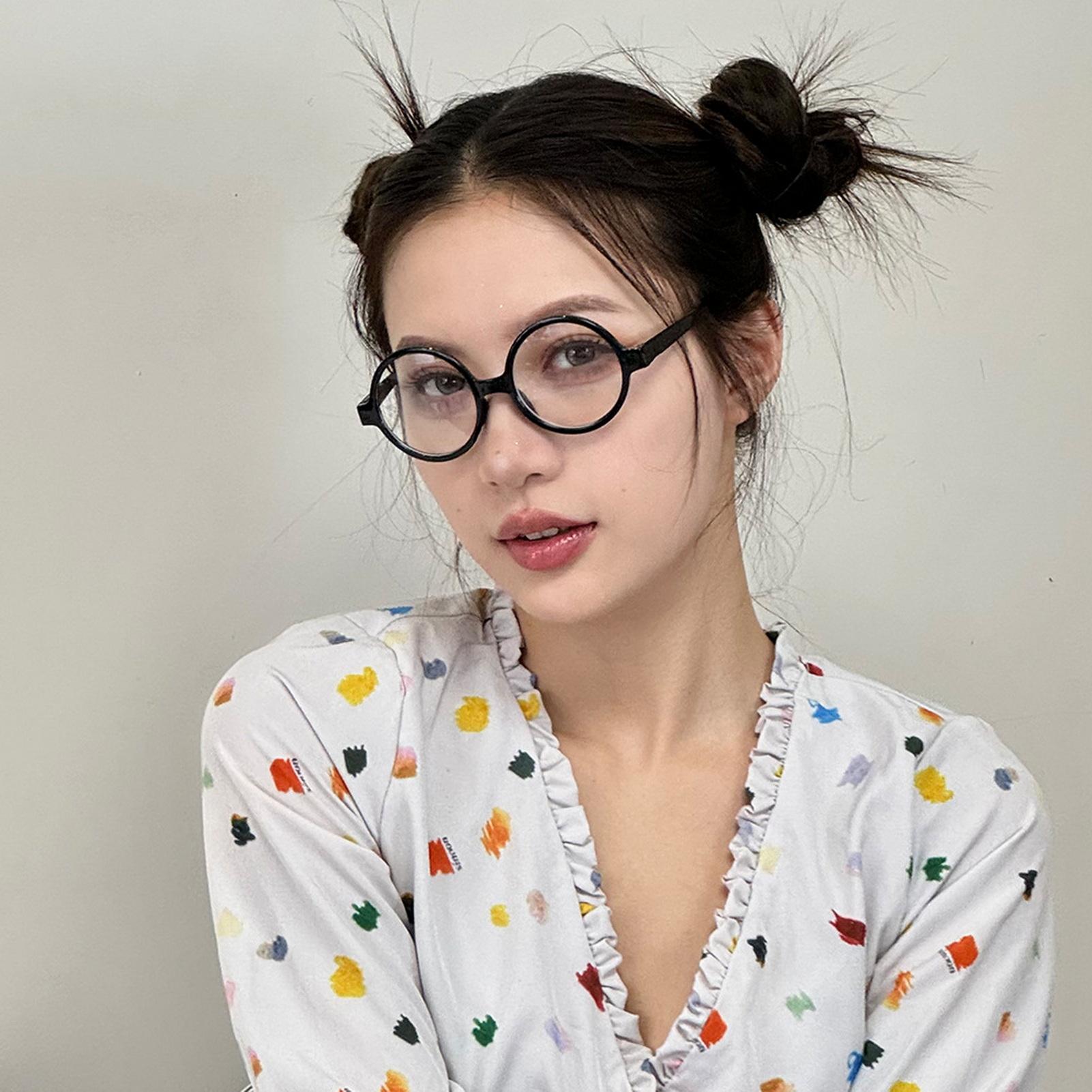 Round Frame Funny Vertigo Glasses Dizzy Shaking Costume Eyes Glass Gift Choice For Kids Friends Harry Potter small round glass