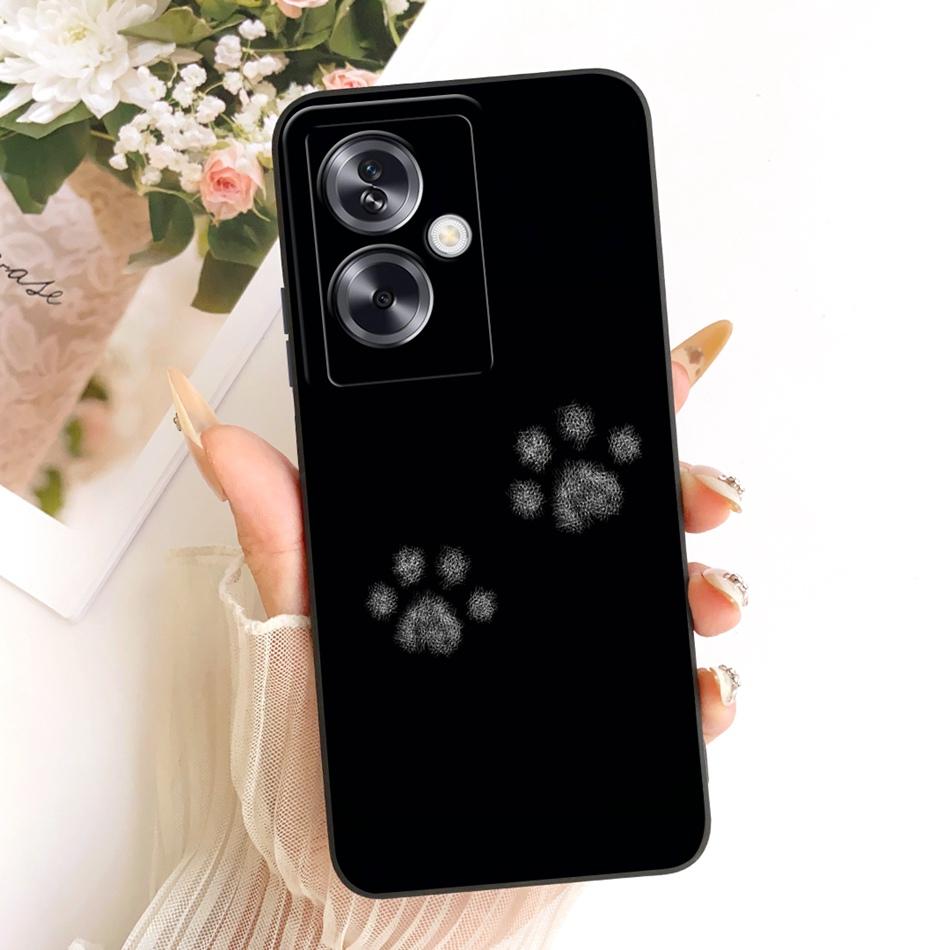 For OPPO A79 5G Cute Cat Flower Cartoon Phone Case For Oppo A79 CPH2553 CPH2557 Shockproof Soft Silicone Covers Bumper