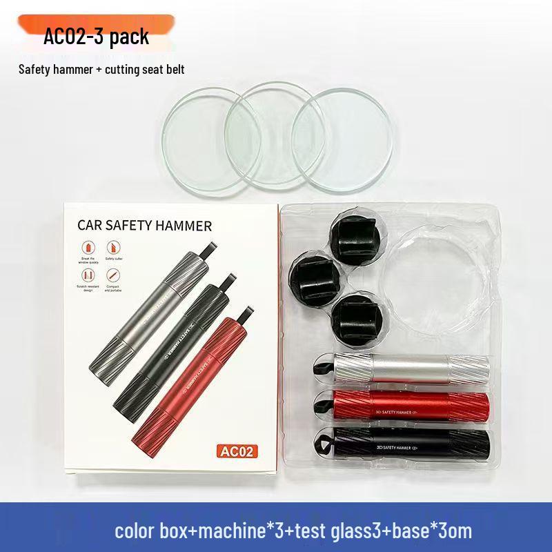 Portable Car Safety Hammer: Emergency Window Breaker & Seatbelt Cutter