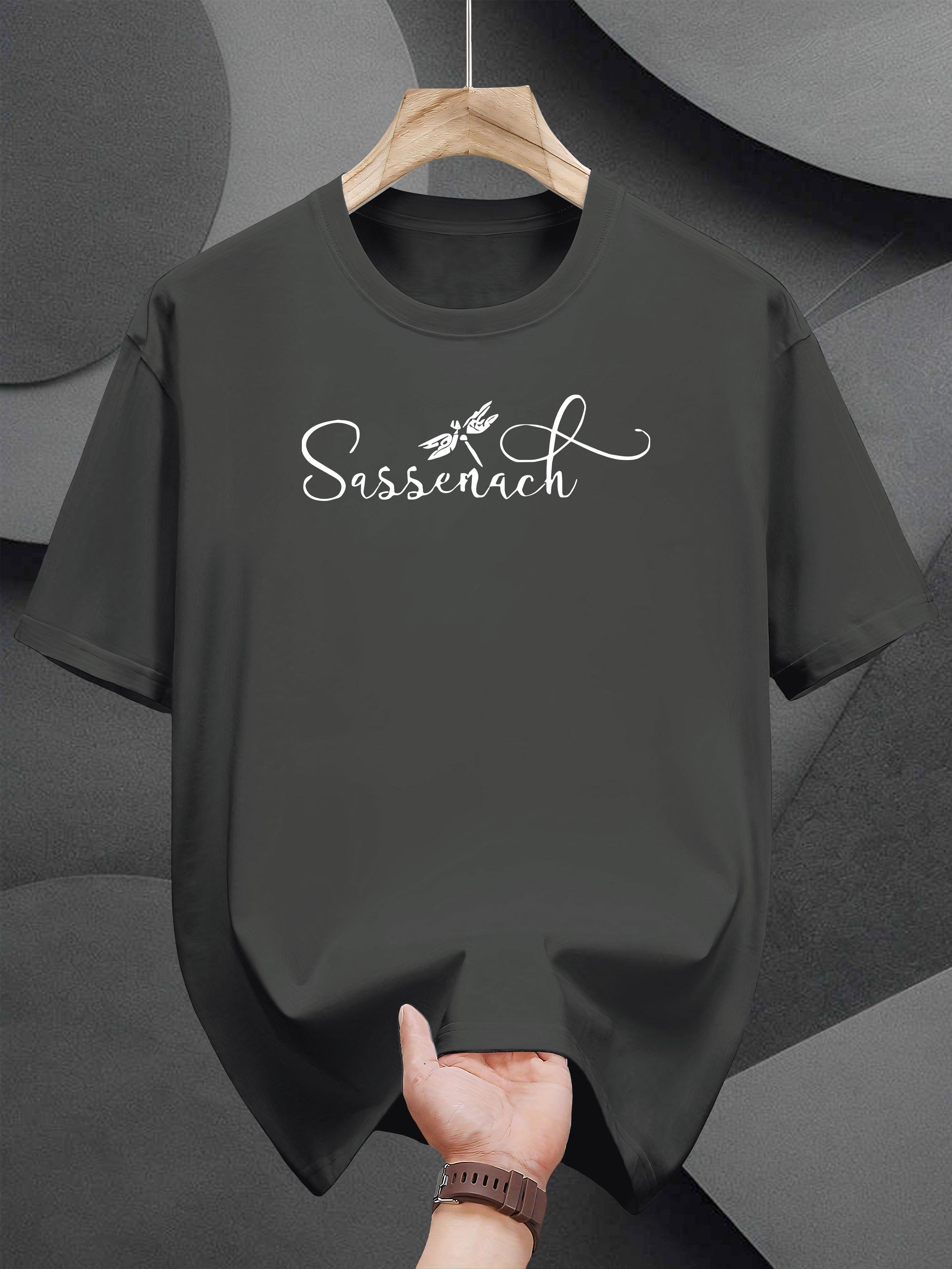 T-shirt with Stylish Cursive Script & Butterfly Print - Black with White Design XXL