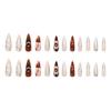 Cold Metal Butterfly Wings Irregular Stripes Removable Nail Art 24 Pieces