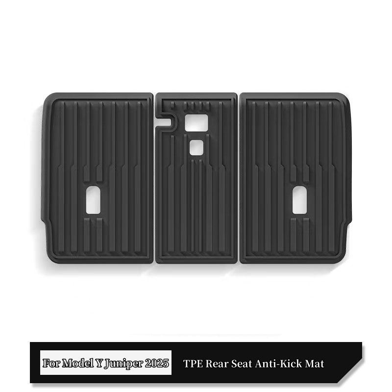 For Tesla Model Y Juniper 2025 Front Rear Trunk Mat TPE All-weather Seat Backrest Anti-Kick Mat Trunk Cargo Liner Protective Pad