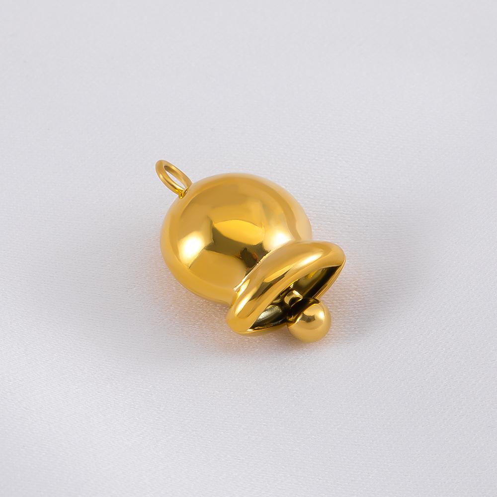 

5pcs Stainless Steel Golden Bell Pendant Daisy Flower Charm DIY Necklace Bracelet Jewelry Making Material Needle Thread Supplies 5pcs