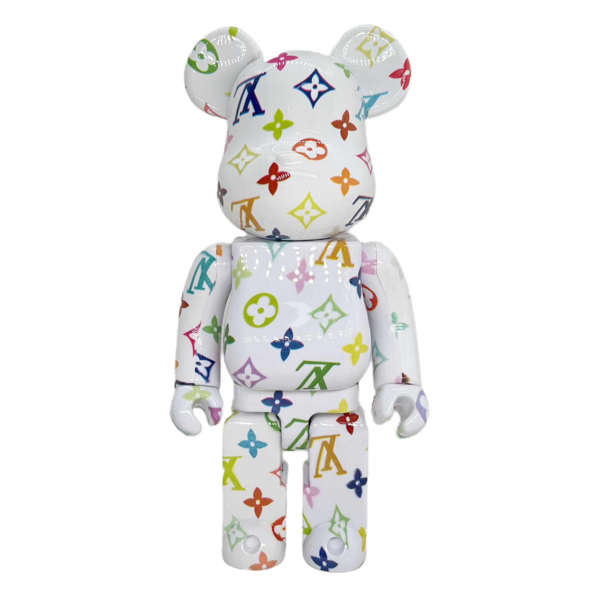 28см x 70см Bearbrick Белый LV Агрессивный Медведь Модный Движущийся Орнамент 28 cm