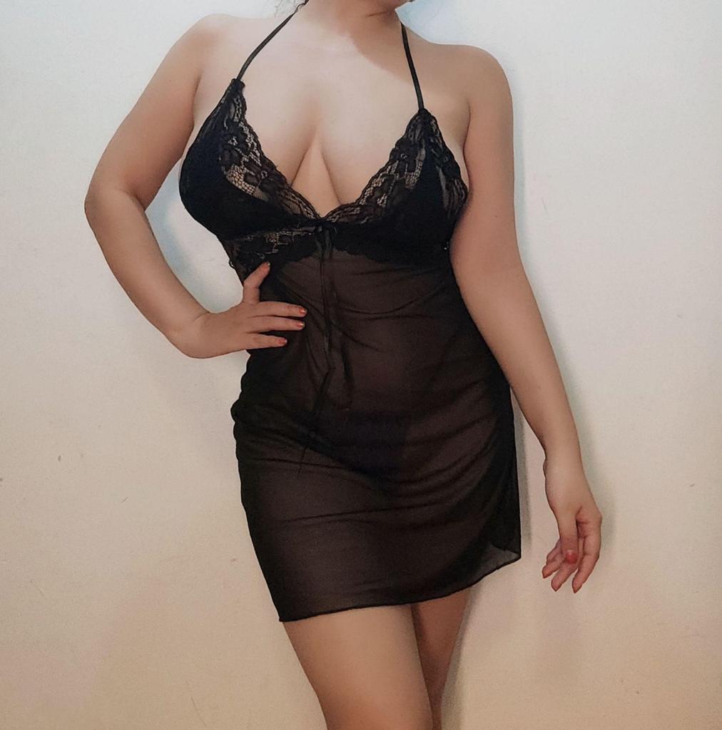 Plus Size Lace Camisole & Sexy Sheer Nightgown Lingerie Set