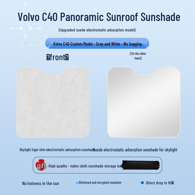 Volvo C40 Sunroof Sunshade: Heat Insulation & Privacy Protection