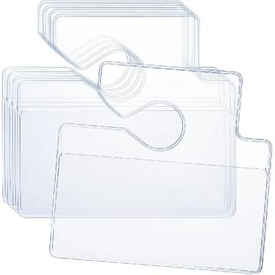 5 Pcs Horizontal Clear Parking Permit Holder Parking Pass Holder Rearview Mirror Hanger Parking Permit Card Holder for Car Passes Stickers Permits