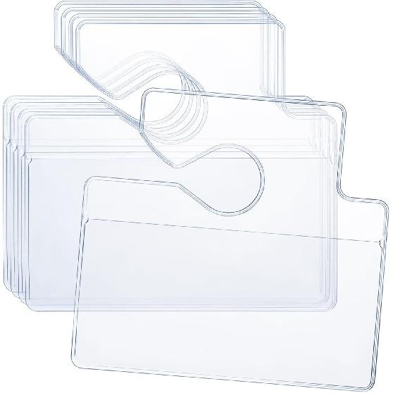 5 Pcs Horizontal Clear Parking Permit Holder Parking Pass Holder Rearview Mirror Hanger Parking Permit Card Holder for Car Passes Stickers Permits