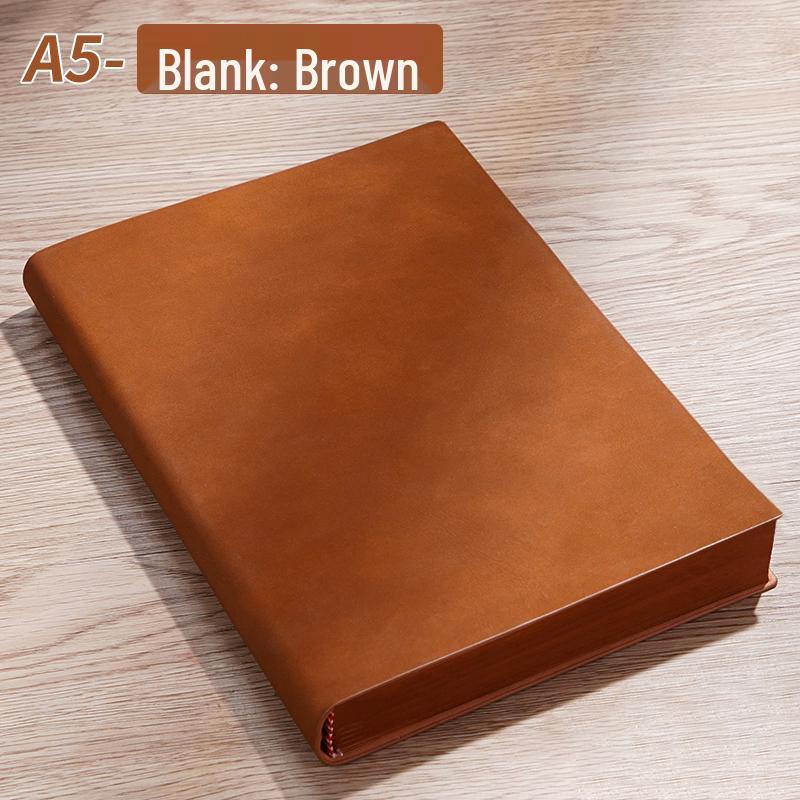 A5 Premium Soft Cover Business Meeting Notebook - Sheepskin, Thickened, 20 Sheets