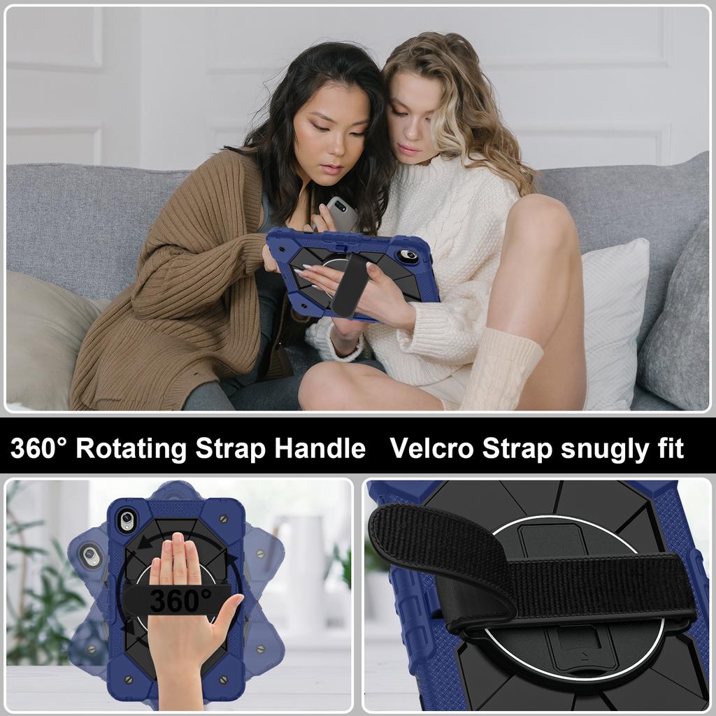 Tablet Case For Samsung Galaxy Tab S11 Silicone + PC Kickstand Cover with Handy Strap