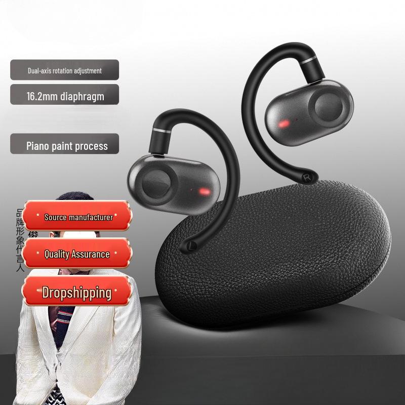 Open-Ear Sport Bluetooth Headphones with Long Battery Life and Noise Cancellation, Compatible with Apple, Huawei, and Jinlin.