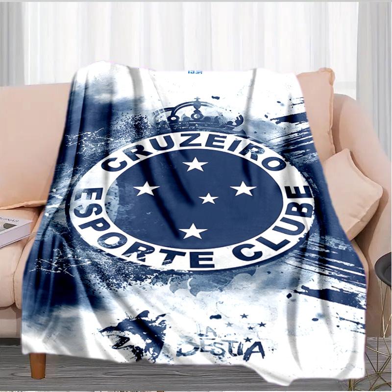 Cru-zeiro Esporte Club Crest Printed Throws Blanket Soft Flannel Blankets for Couch Bed Gifts for Men Women Picnic Blanket Christmas Gifts