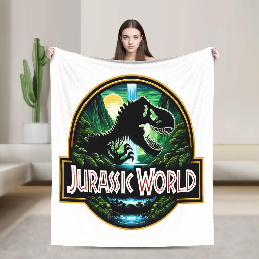Dinosaur World Blanket Quality Super Warm Jurassics Park Throw Blanket Winter Girls Boys Living Room Fashion Bedspread