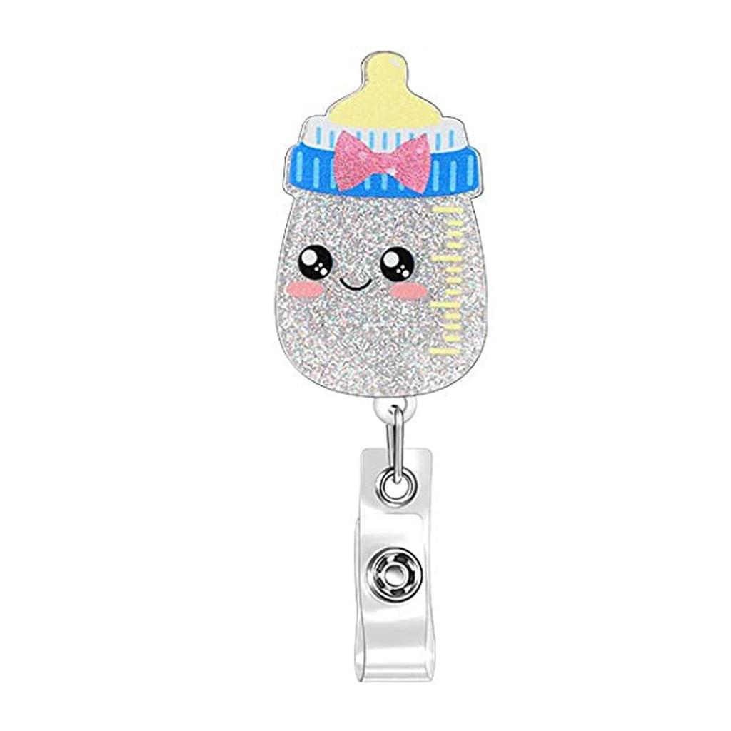 Cute Ambulance Retractable Nurse Badge Reel Clip Cartoon Medicine Doctor Students IC ID Card Badge Holder