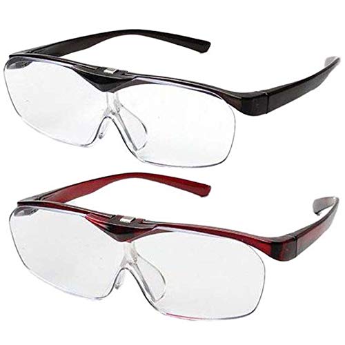 

Magnifying Glass Loupe Honeyage Type Smart Eye Set of 2 Dark Gray x Dark Wine 1.6x