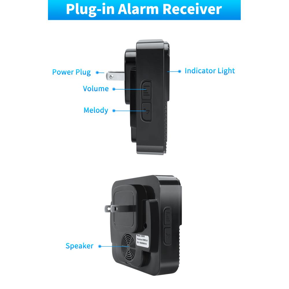 Wireless Driveway Alarm 800M Long Range PIR Motion Sensor Detector Indoor Garage Welcome Burglar Alarm Secure System