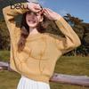 Betu Women's 2025 Autumn Embroidered Knit Sweater