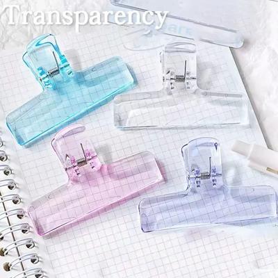 Colorful File Clamps Holder Acrylic Paper Clamp Organizer New Binder Clip