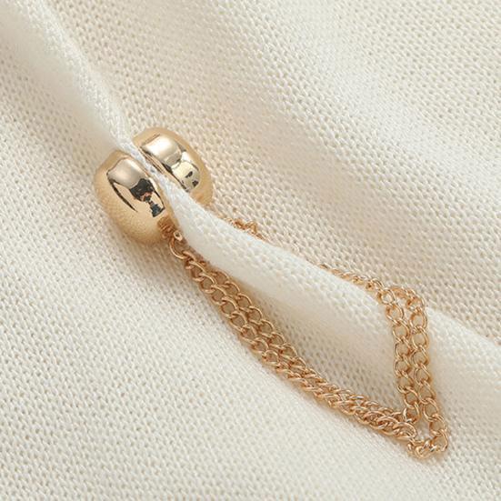 2Pcs Multi-Function Magnetic Clothing Clip with Chain Multi-Purpose Pinless Metal Buttons Clip Clothes Scarf Trouser Legs Cuff Fixing Magnet Pin