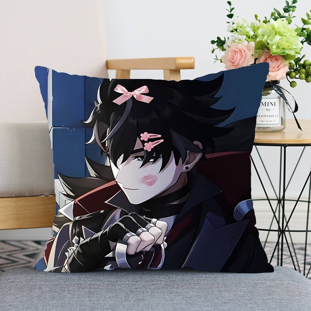 Kawaii Wriothesley Throw Pillow Covers Pattern Cushion Cover Suitable For Sofa Bedroom Car Pillow Cover
