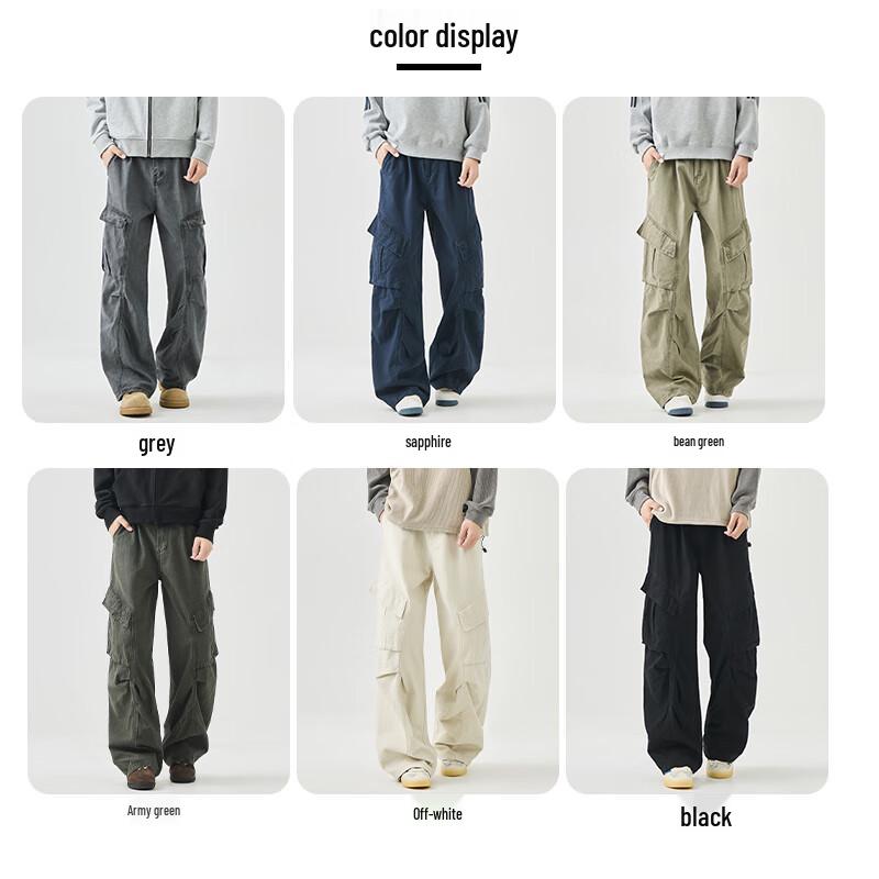 CHOCOOLATEit Men's American Style Cotton Cargo Straight-Leg Pants