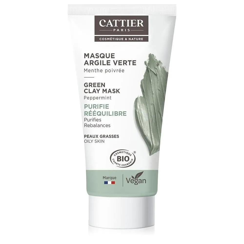 CATTIER Green Clay Mask 30ml 4-Pack Cattier mini mask with peppermint green clay 30ml