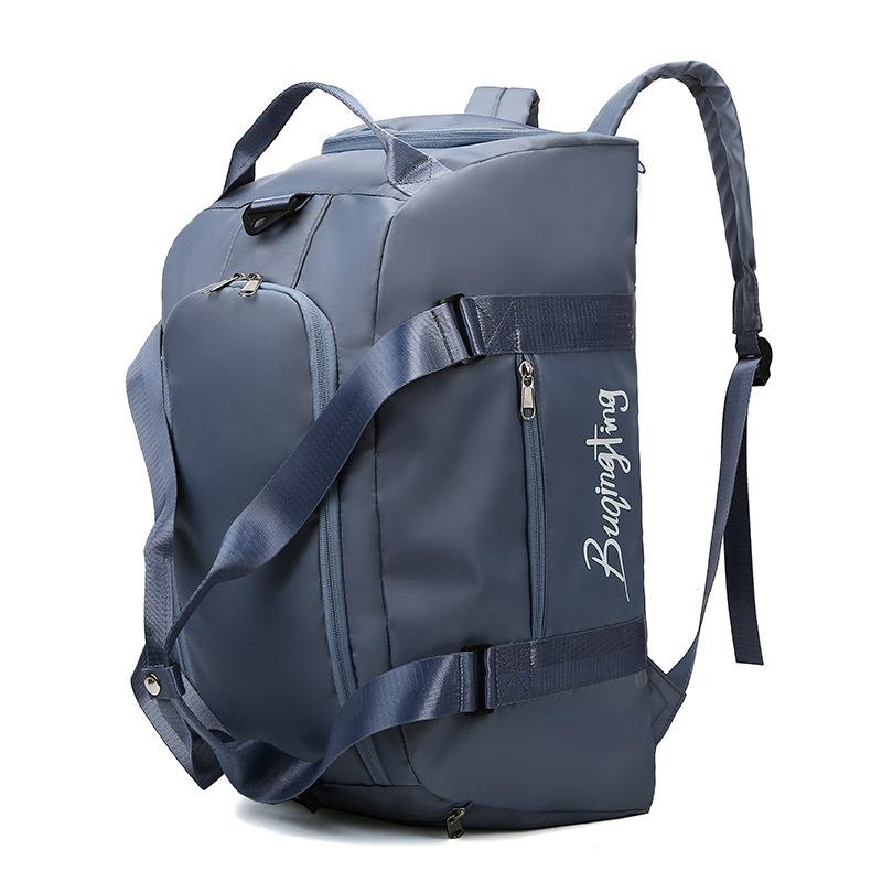 Multi-purpose color-blocking sports backpack for women with separate compartments for wet and dry items, shoe compartment, gym bag, hand-held Oxford