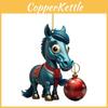 Whimsical Cartoon Style Horse Ornament For Holiday Home And Car Decor
