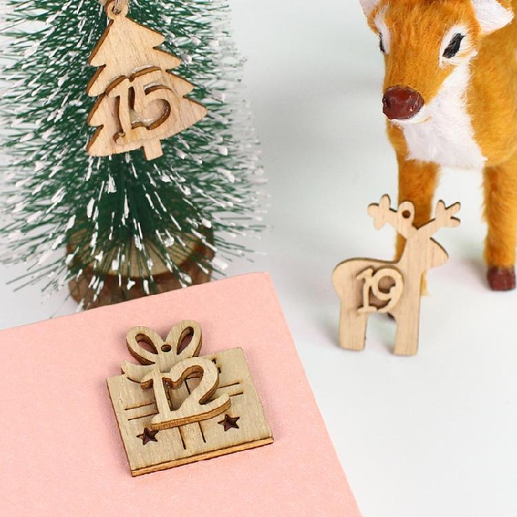 Digital Small Wooden Card Carvings Pendant Suitable for Decorating Living Room