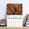 Owl Themed Perpetual Calendar – Reusable Wooden Flip Calendar Desk Ornament