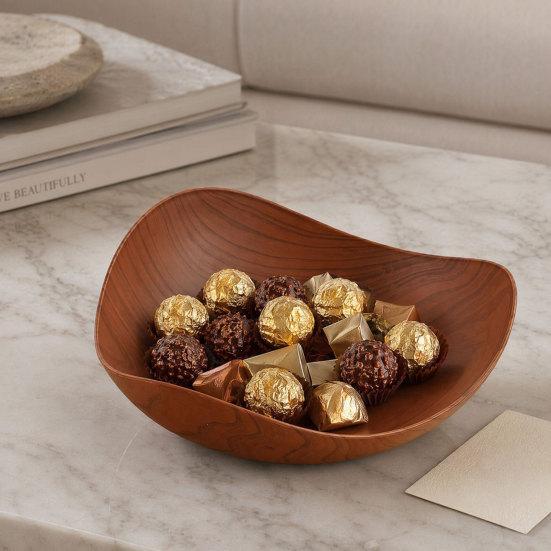 Fruit Plate, Large Capacity Stackable Snack And Dried Fruit Storage Bowl for Kitchen Counter, Nut Snack Tray for Home Cafe Restaurant Farmhouse Decor