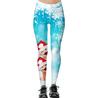 Fashion Christmas Print Fitness Sports Hip Lifting High Waist Bottom Pants Women Yoga Pants