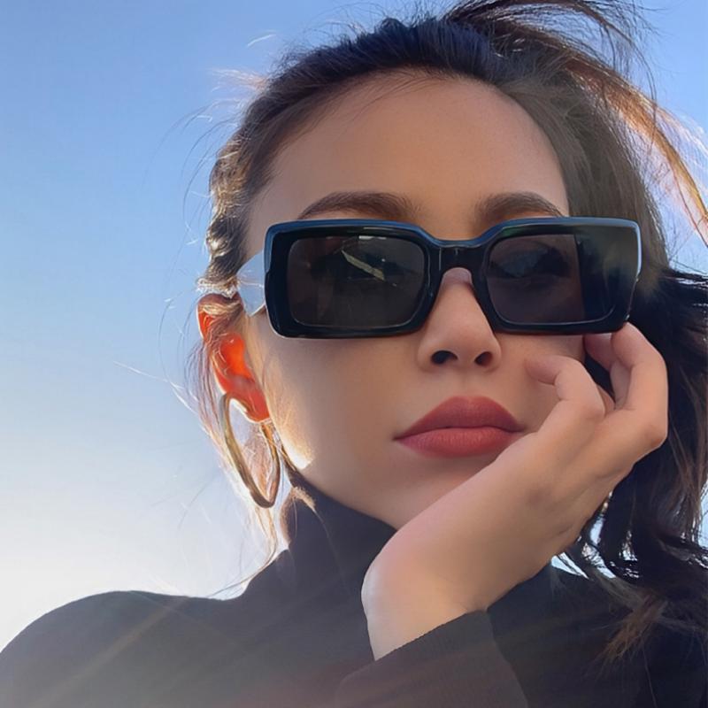 

Новые квадратные очки, модные винтажные солнцезащитные очки для женщин, брендовые дизайнерские ретро-прямоугольные солнцезащитные очки для женщин, популярные солнцезащитные очки