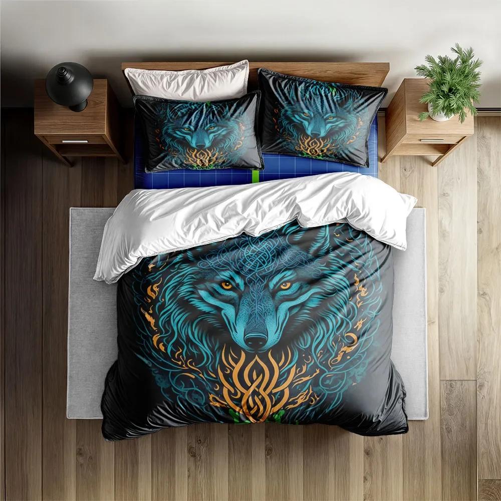 Arctic Wolf Germánský Povlak na Peřinu Sada EU Jednolůžko Dvojlůžko King US Twin Full Queen Size Sada Lůžkovin