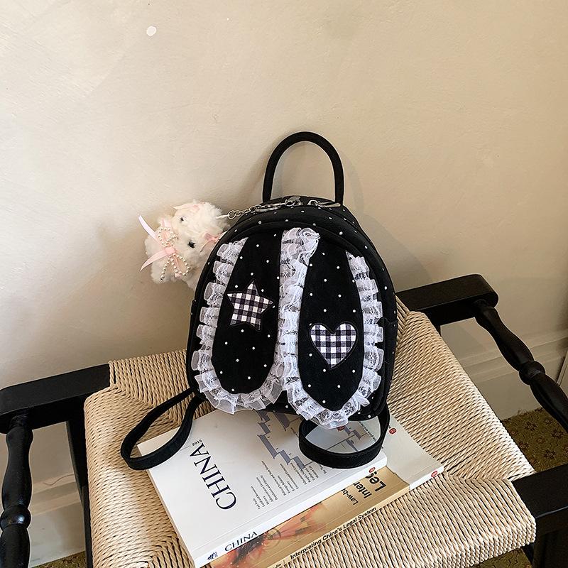 Schoolbag Cute Mini Backpack Women's 1011 New Niche Design Small Backpack Student Schoolbag Versatile Doll Pendant