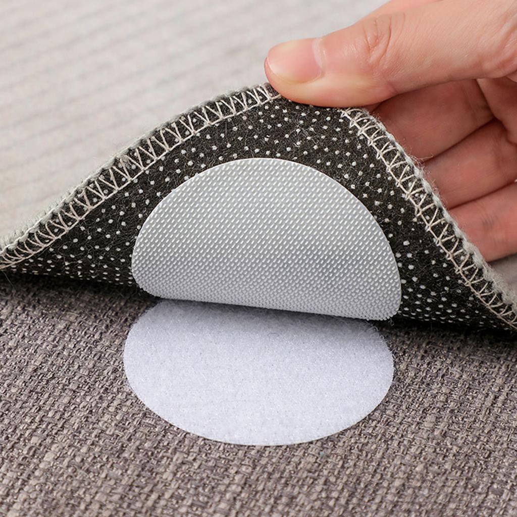 6PCS Non Slip Cushion Pads Round Self Adhesive Back Hook and     Mounting Pad for Sheet Carpet Sting Cushions