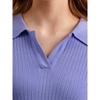 Set da donna a polo pullover a maniche corte top slim tinta unita t-shirt pantaloni a gamba larga set di moda lavorato a maglia