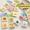 Non-Adhesive Notepad Decorative Food Themed Notepad Japanese Memo Japanese Mini Memo Pad For Office Workers On-The-Go Message