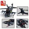 Armed Helicopter Assembled Building Block Toys, Fighter Model Assembled Building Blocks, Desktop Ornaments, Christmas Gifts