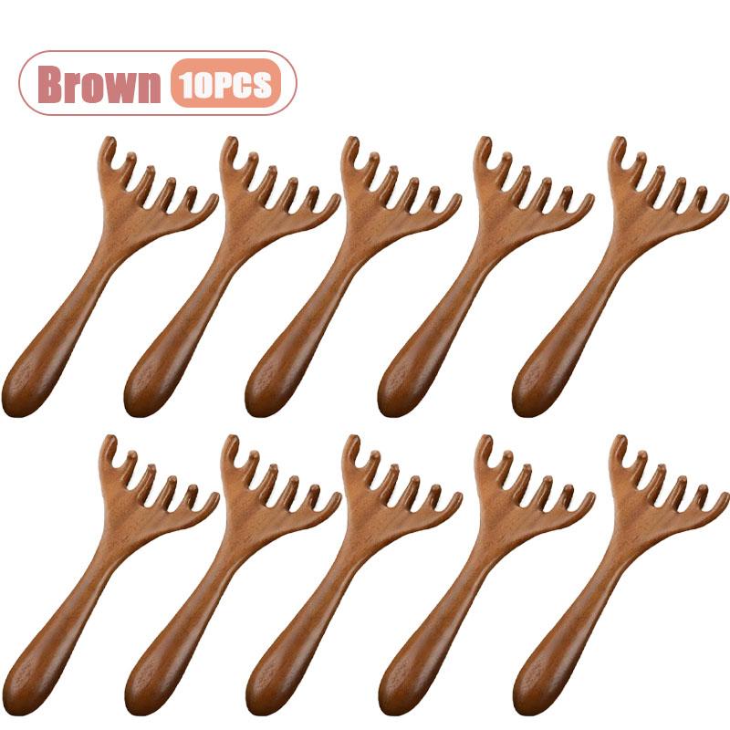 Head Care Comb Meridian Massage Comb  Six-Pronged Scraping Massage Tool Wide-Tooth Facial and Body Scraper for Relaxation