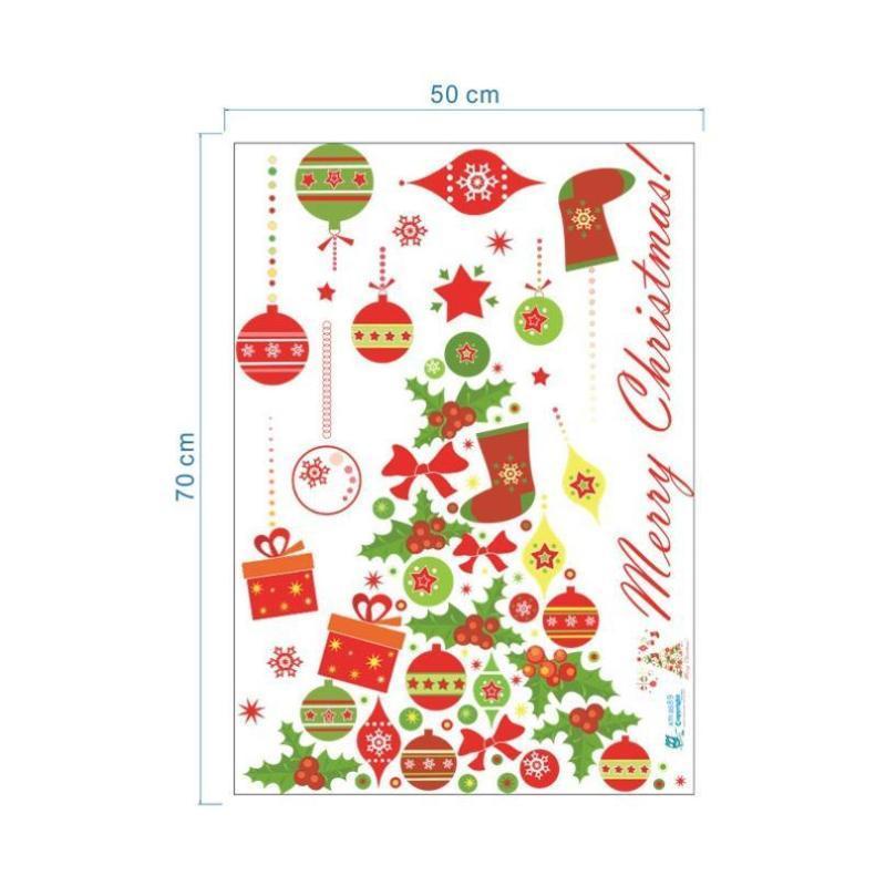 Creative Christmas Wall Stickers Christmas Tree Wind Chime Window Self-adhesive Glass Stickers DIY Home Christmas Decorations