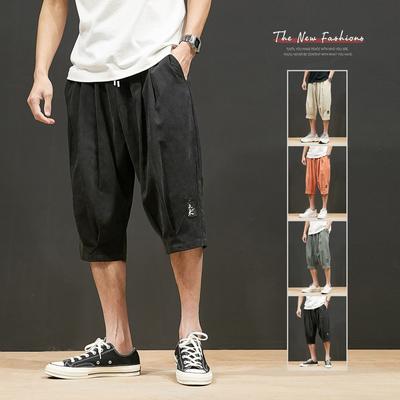 Men Summer Loose Casual Shorts Men Breathable Embroidery Straight Leg Motion Short Pants Plus Size Jogging Fitness Beach Shorts