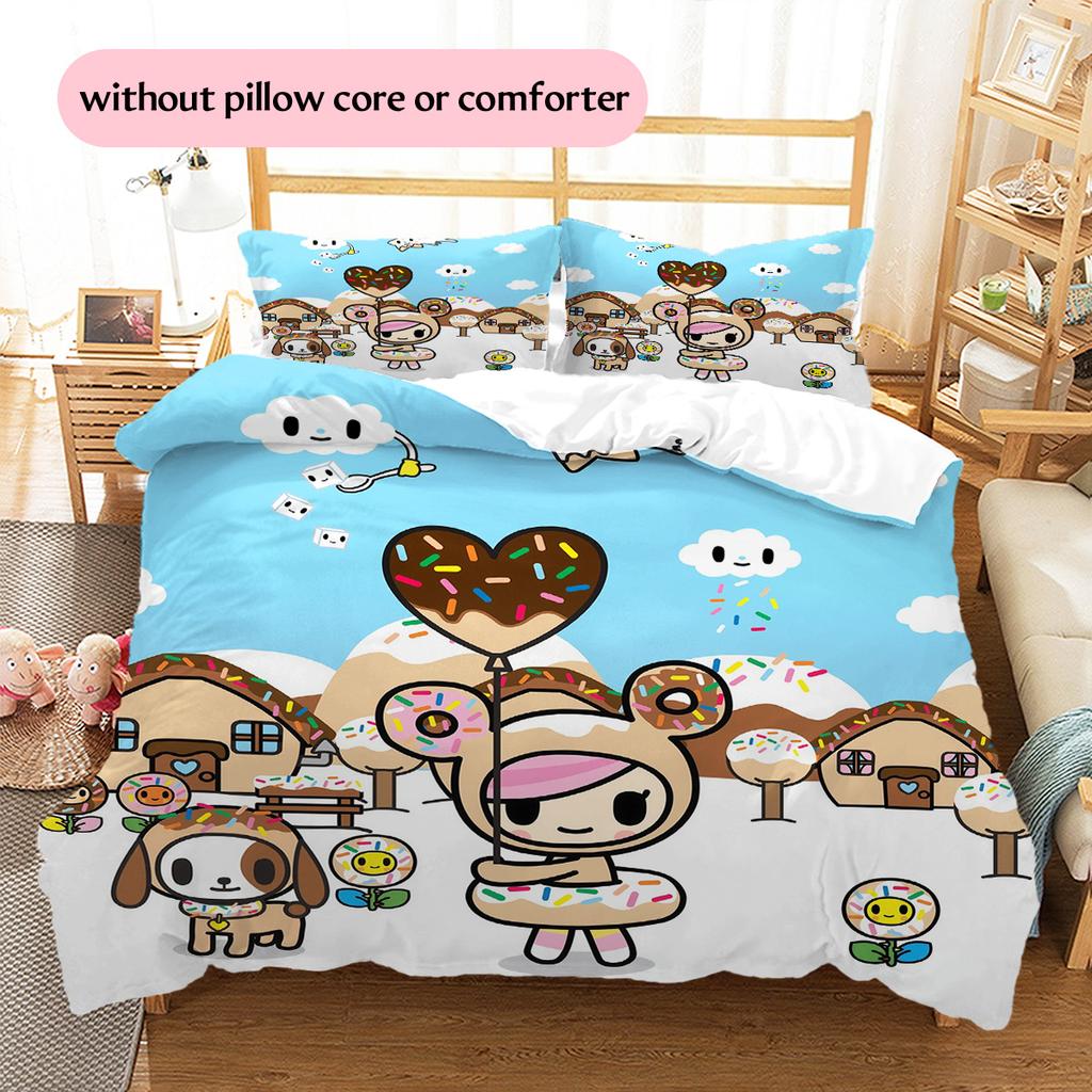 Tokidoki  Pattern Bedding Quilt Set  Home Decoration  Gift (1 * duvet cover + 2 * pillowcase  without core)