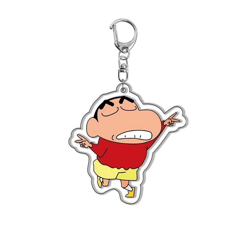 Crayon Shin-chan Acrylic Double Sided Keychain Shinnosuke Nohara Misae Nohara Cartoon Charm Anime Peripherals Cute Cartoon