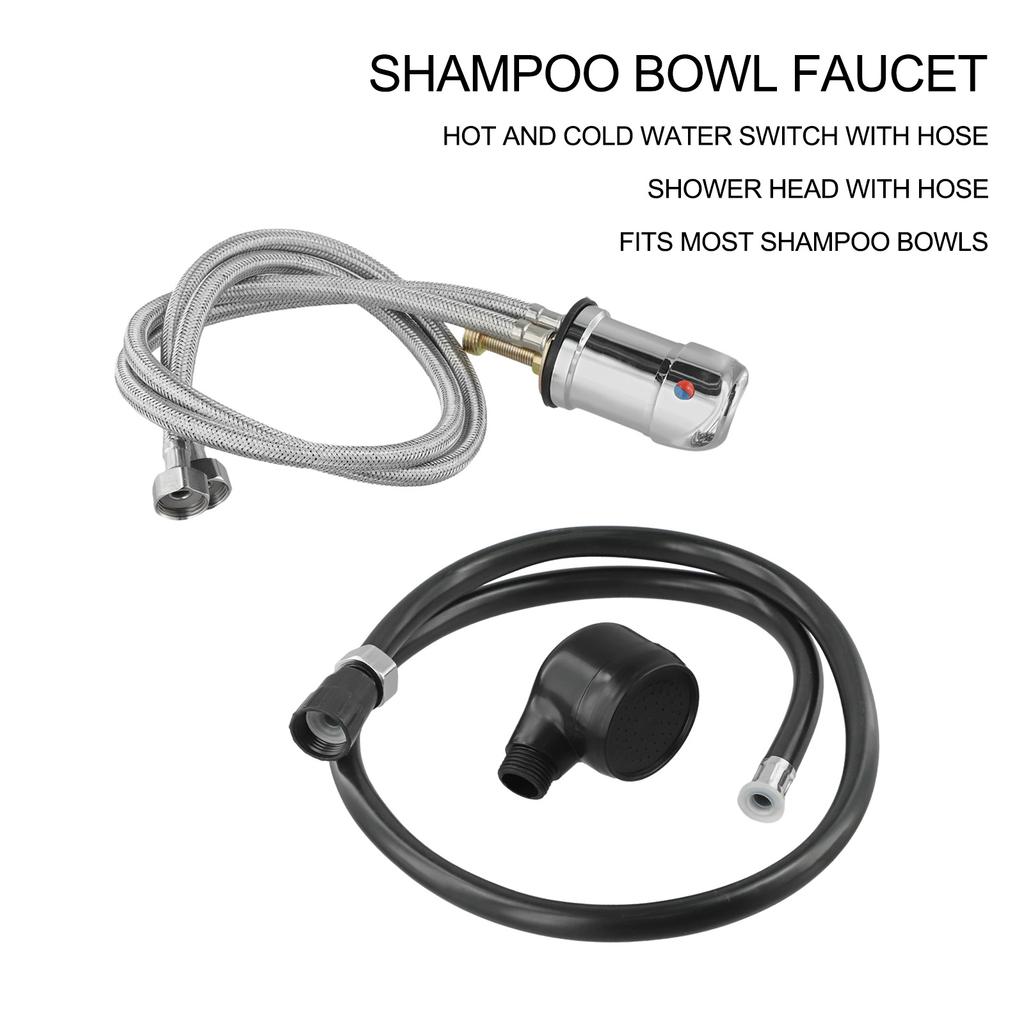 Flexible Spray Hose Salon Equipment Multiple Applications Zinc Alloy Construction Hygienic Shampoo Bowl Faucet