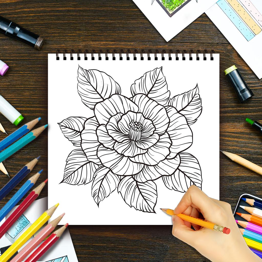 Spiral Colouring Book 30 Sheets 8.3x 8.3 Inches 100gsm Thick Paper, For Relief, Anxiety, Perfect for Many Holiday Gifts