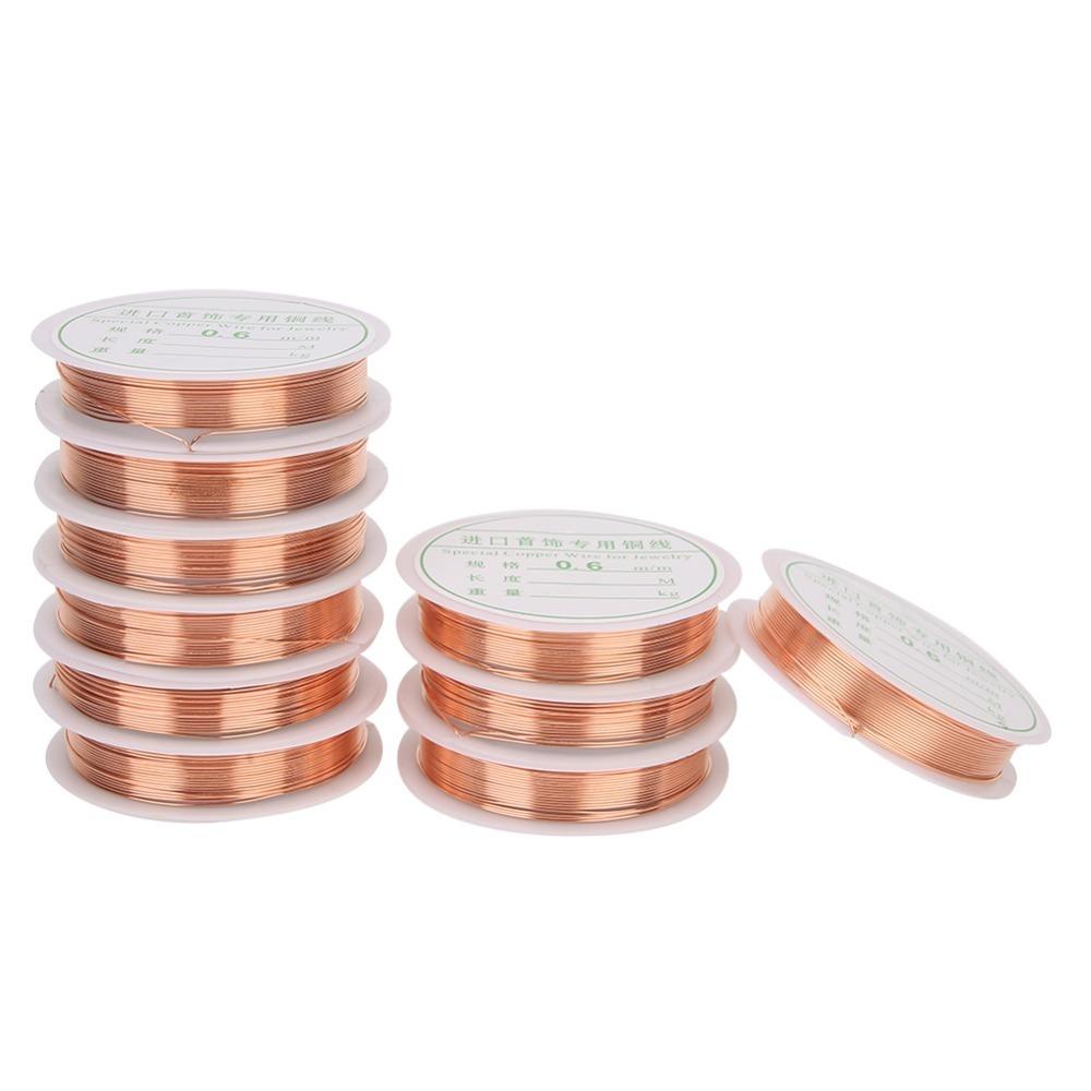 10 Stück Roségoldfarben Schmuck Kupferdraht 0,6 mm Halskette Schmuck Perldraht Perlenzubehör