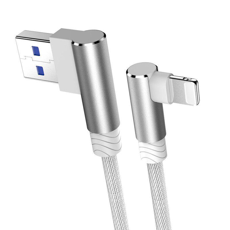 1 2 3 m 90 laipsnių USB duomenų įkroviklio laidas, skirtas iPhone 11 12 13 14 PRO Xs Max Xr X 8 7 6 6S Plus 5 5S SE2020 iPad laido kilmės Mobilusis telefonas ilgas trumpas